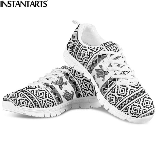 Hawaiian Tribal Women Walking Sneakers