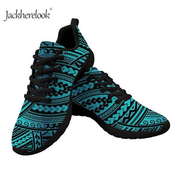 Jackherelook Polynesian Traditional Tribal Sneakers Breathable Mesh Black Men's Casual Shoes Male Trainers Tennis Gym Shoes Men