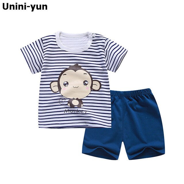 Kids clothes Summer Baby Boy Clothes Monkey toddler Sets