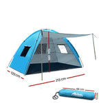 Weisshorn 2-4 Person Camping Tent - Blue